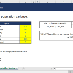 Confidence Interval - Mean (Known Population Variance)