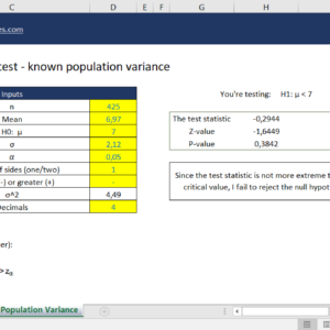 Hypothesis Testing - Known Population Variance