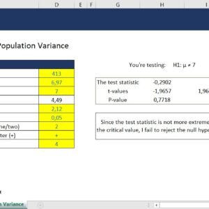 Hypothesis Testing - Mean with Unknown Population Variance