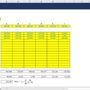 NPV Calculator - Multiple Projects