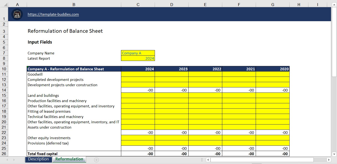 Reformulation of Balance Sheet